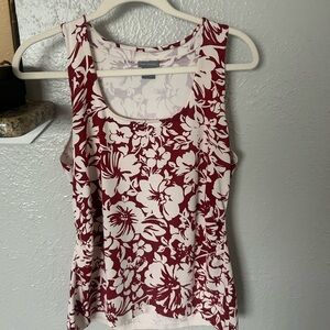 Ann Taylor Silk Floral Tank Top Shell
